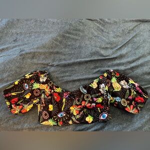 SHEIN Curve Multicolor Patterned Top